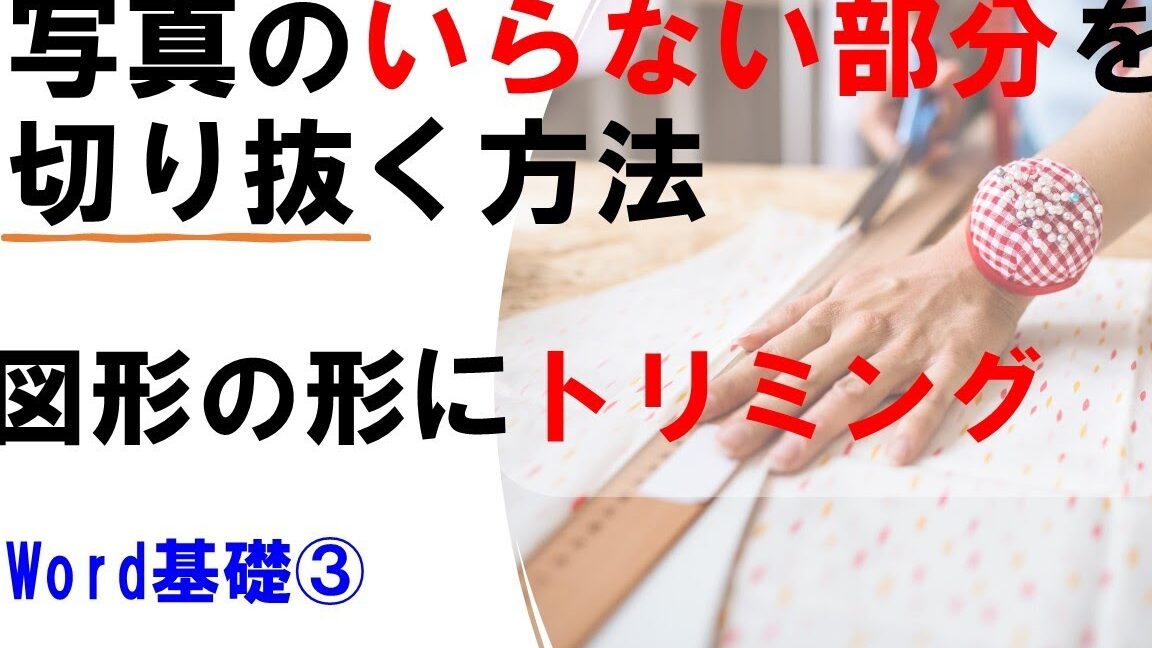 ️ Wordで画像の背景を削除！不要な部分を消す