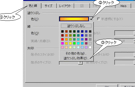 Word 塗りつぶし：図形や文字に色や模様を付ける