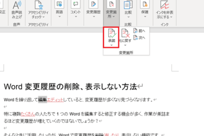 Wordの変更履歴を削除!プライバシーを守ろう 9 worde381aee5a489e69bb4e5b1a5e6adb4e38292e5898ae999a4efbc81e38397e383a9e382a4e38390e382b7e383bce38292e5ae88e3828de38186